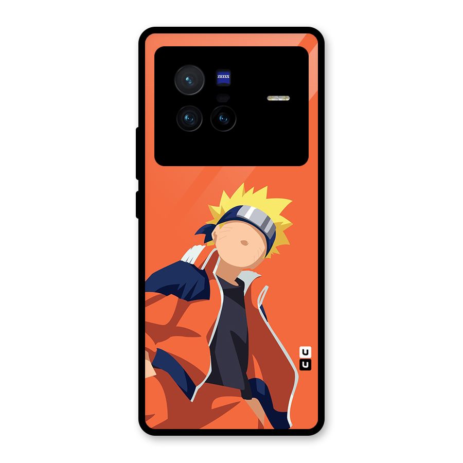 Naruto Uzumaki Minimalist Glass Back Case for Vivo X80