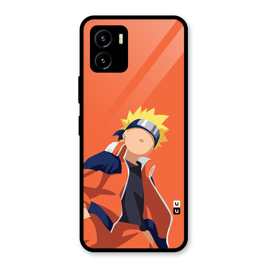 Naruto Uzumaki Minimalist Glass Back Case for Vivo Y15s