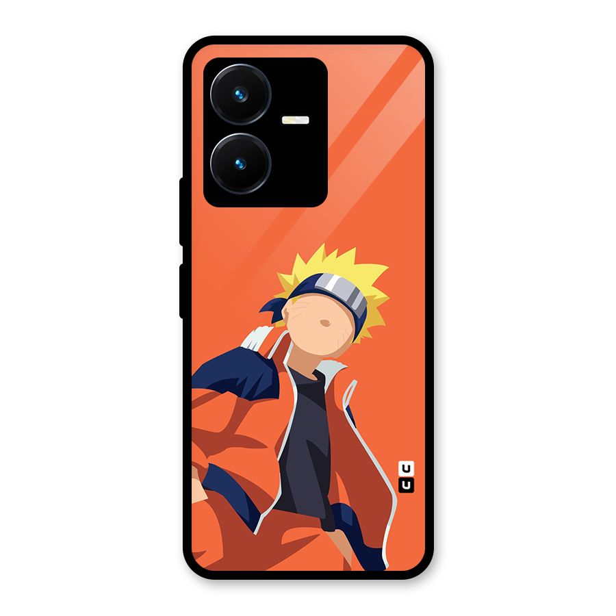 Naruto Uzumaki Minimalist Glass Back Case for Vivo Y22