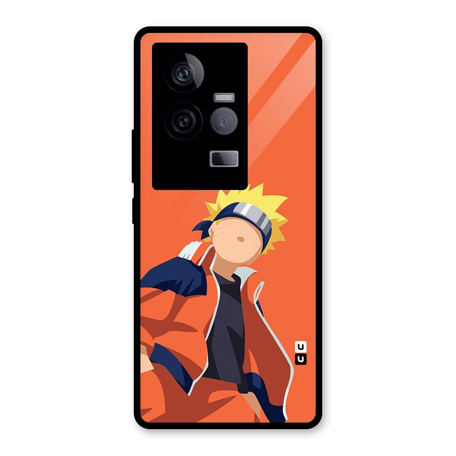 Naruto Uzumaki Minimalist Glass Back Case for Vivo iQOO 11 5G