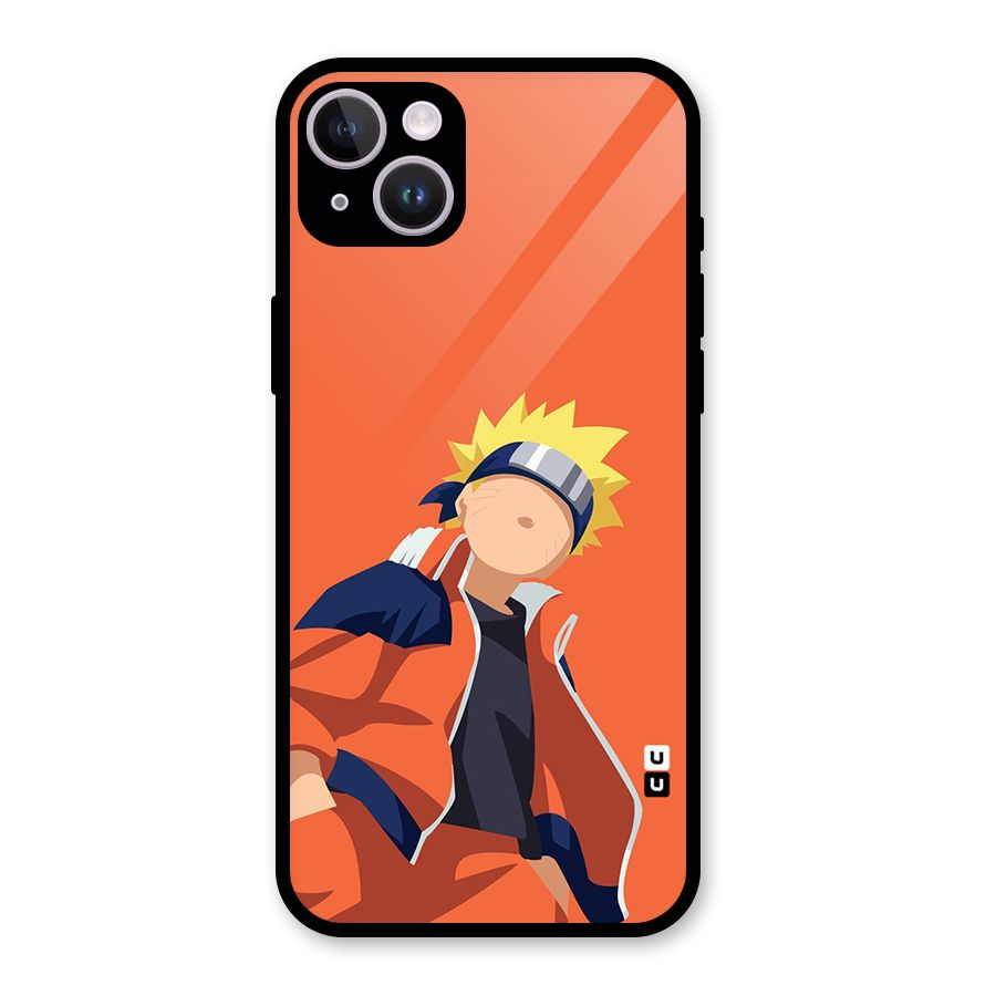 Naruto Uzumaki Minimalist Glass Back Case for iPhone 14 Plus