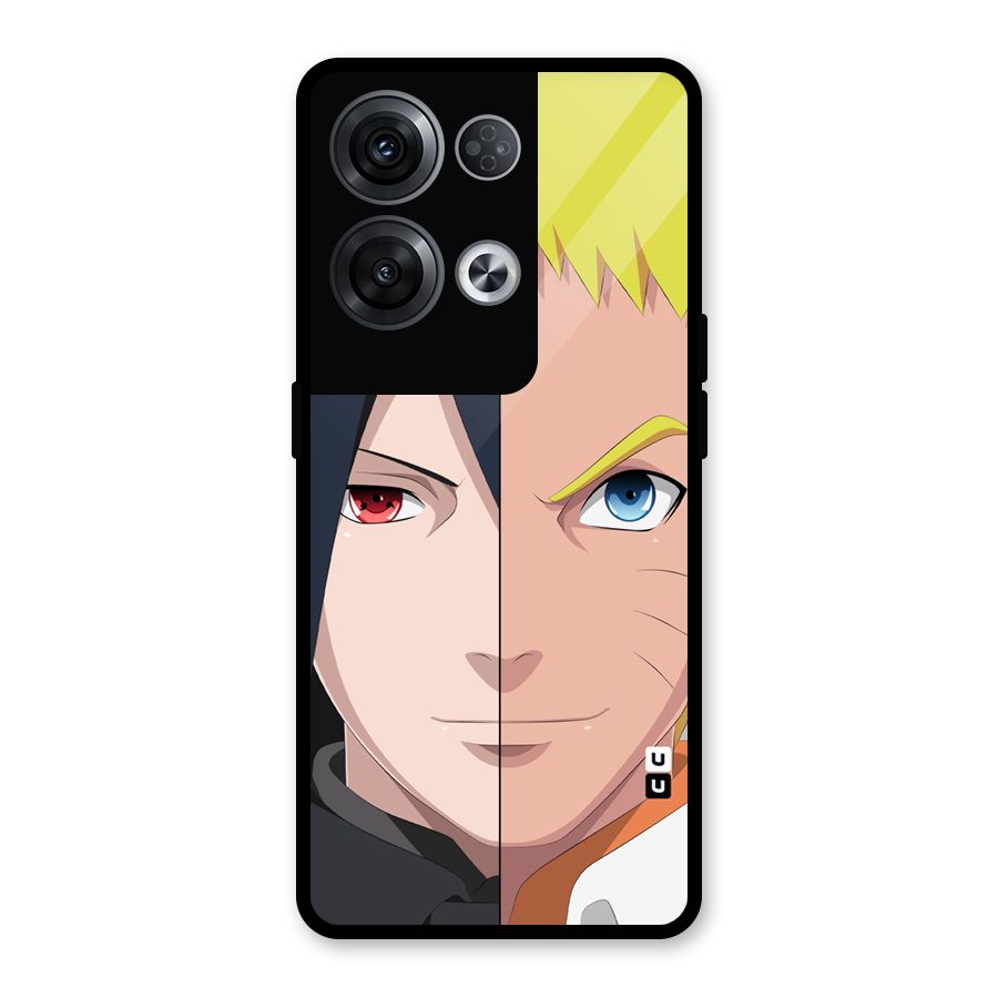 Naruto and Sasuke Glass Back Case for Oppo Reno8 Pro 5G