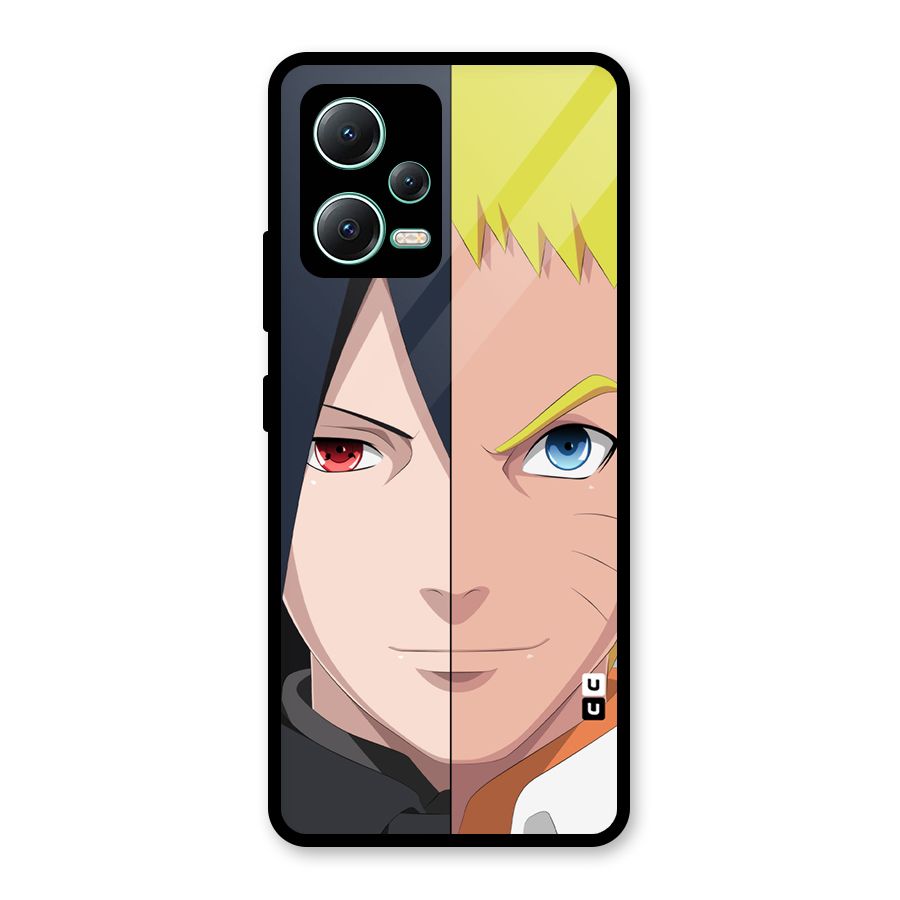 Naruto and Sasuke Glass Back Case for Redmi Note 12 5G