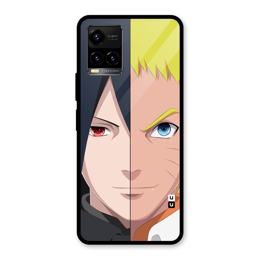 Naruto and Sasuke Glass Back Case for Vivo Y21T