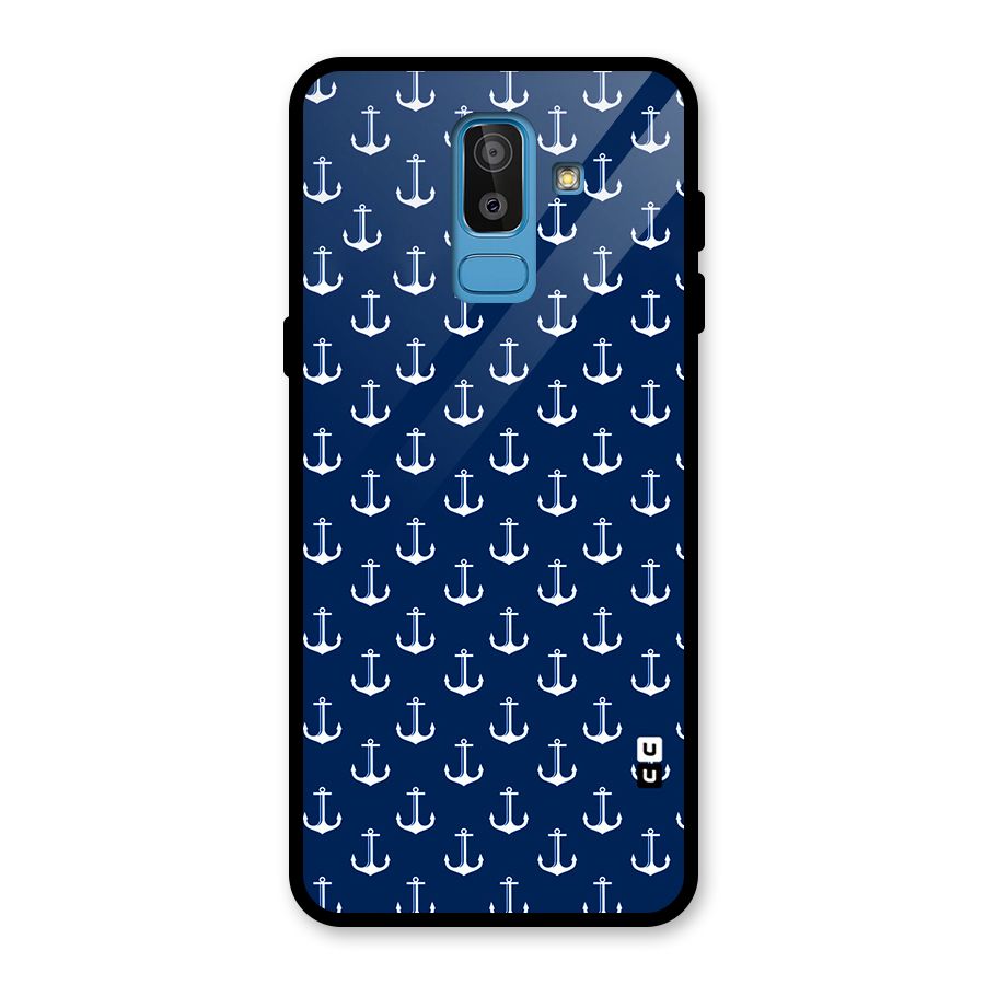 Nautical Pattern Glass Back Case for Galaxy J8
