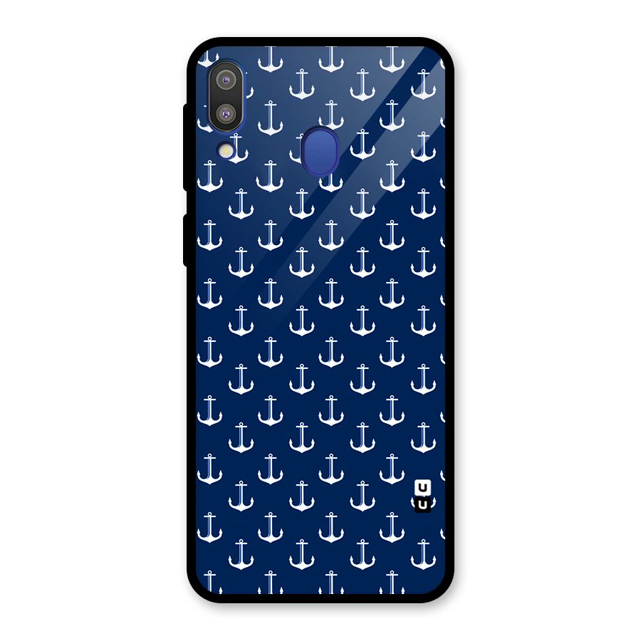 Nautical Pattern Glass Back Case for Galaxy M20