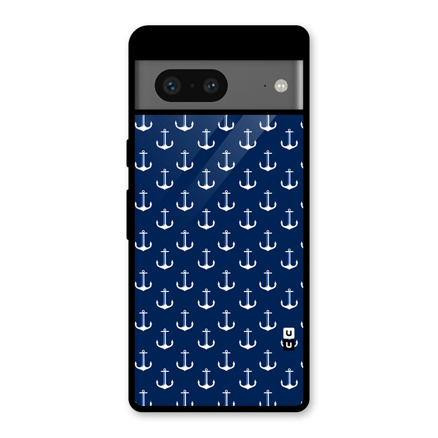Nautical Pattern Glass Back Case for Google Pixel 7