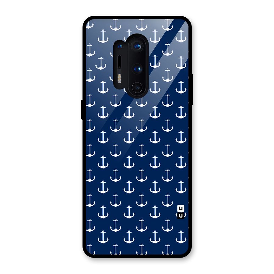 Nautical Pattern Glass Back Case for OnePlus 8 Pro