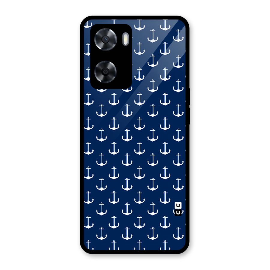 Nautical Pattern Glass Back Case for Oppo A57 2022