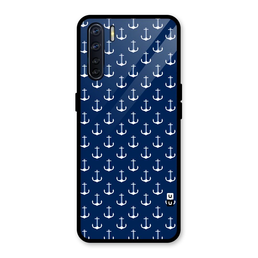 Nautical Pattern Glass Back Case for Oppo F15
