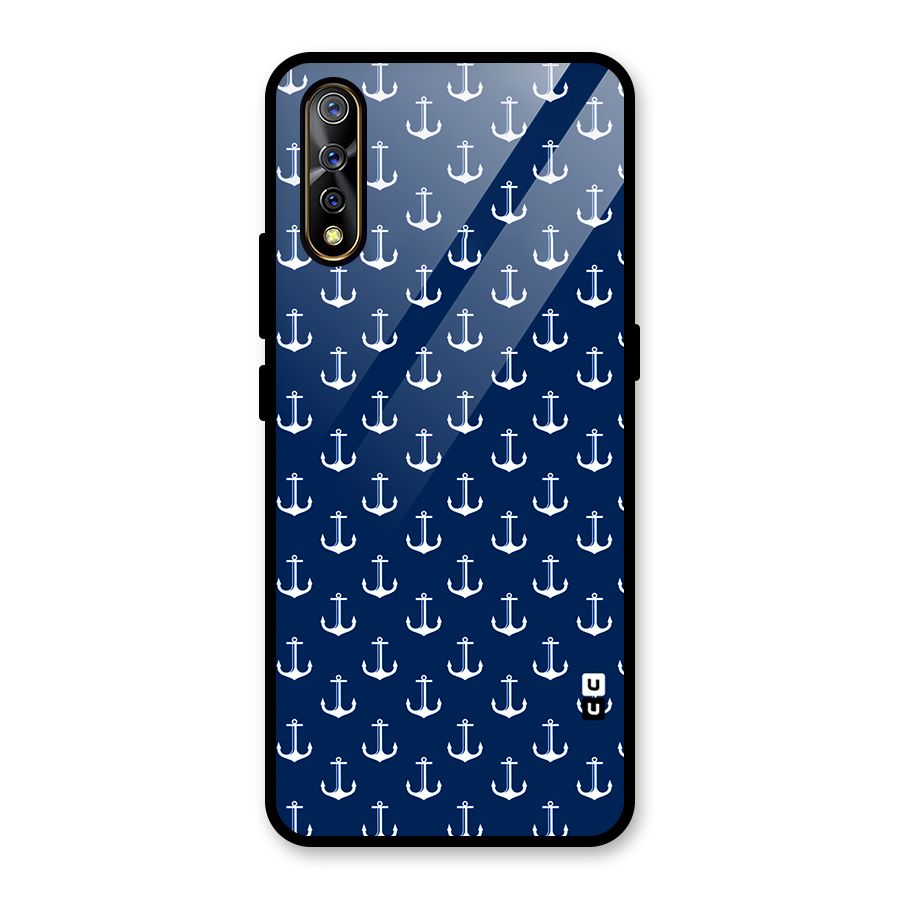 Nautical Pattern Glass Back Case for Vivo S1