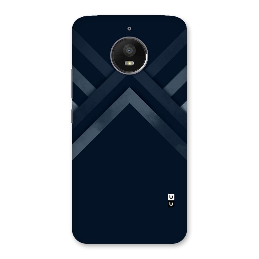 Navy Blue Arrow Back Case for Moto E4 Plus