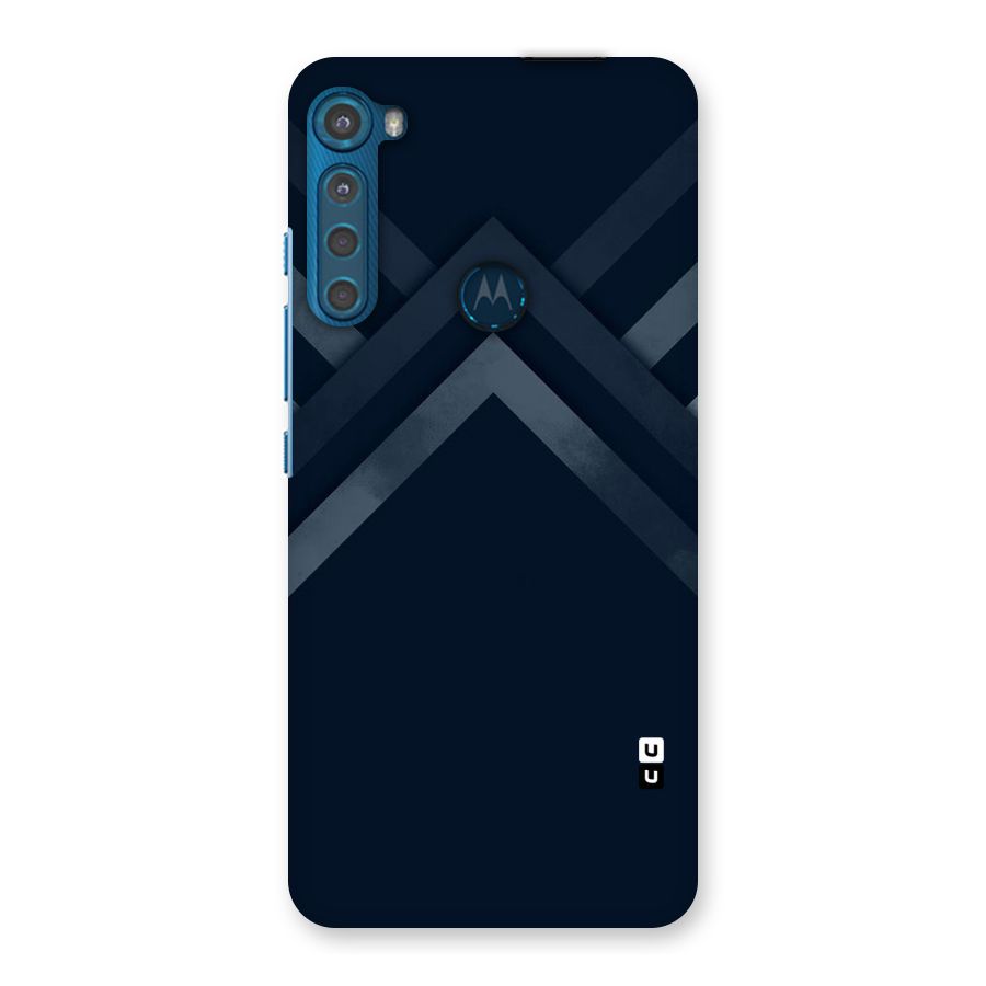 Navy Blue Arrow Back Case for Motorola One Fusion Plus