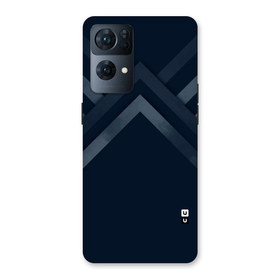 Navy Blue Arrow Back Case for Oppo Reno7 Pro 5G