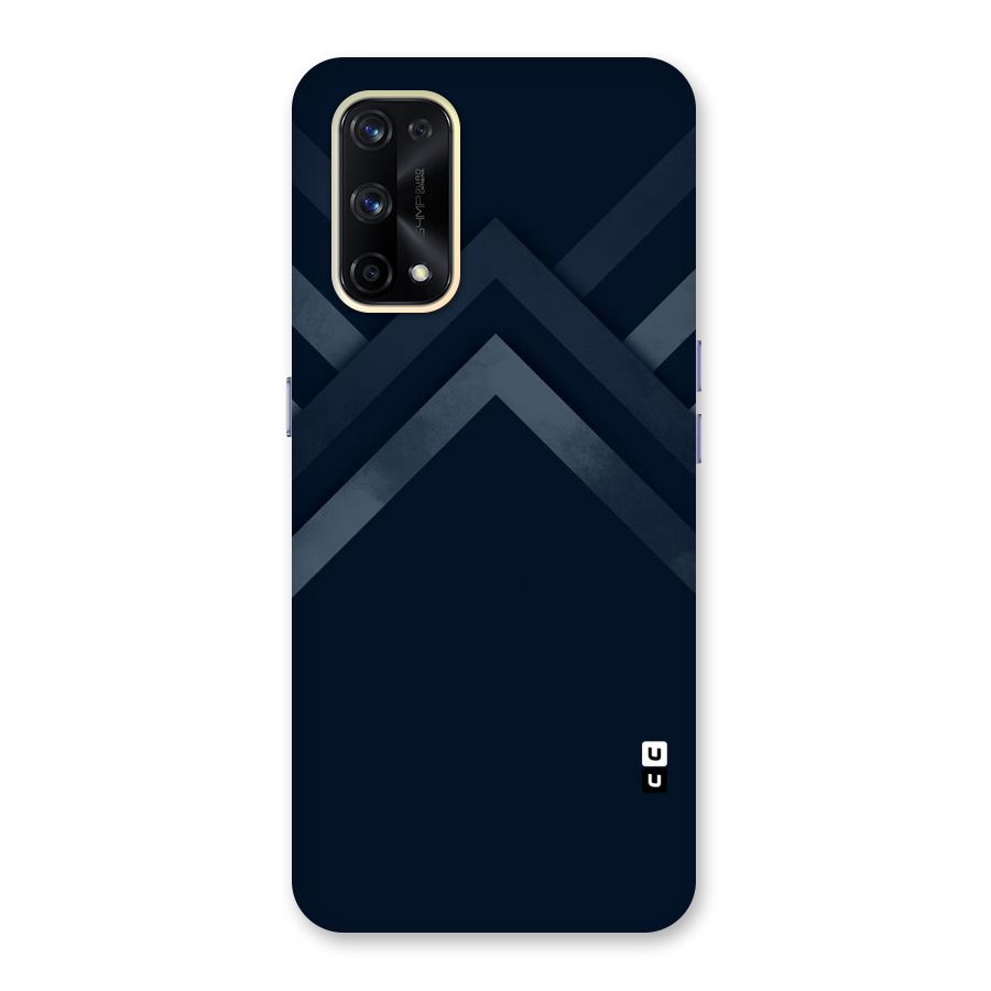 Navy Blue Arrow Glass Back Case for Realme X7 Pro