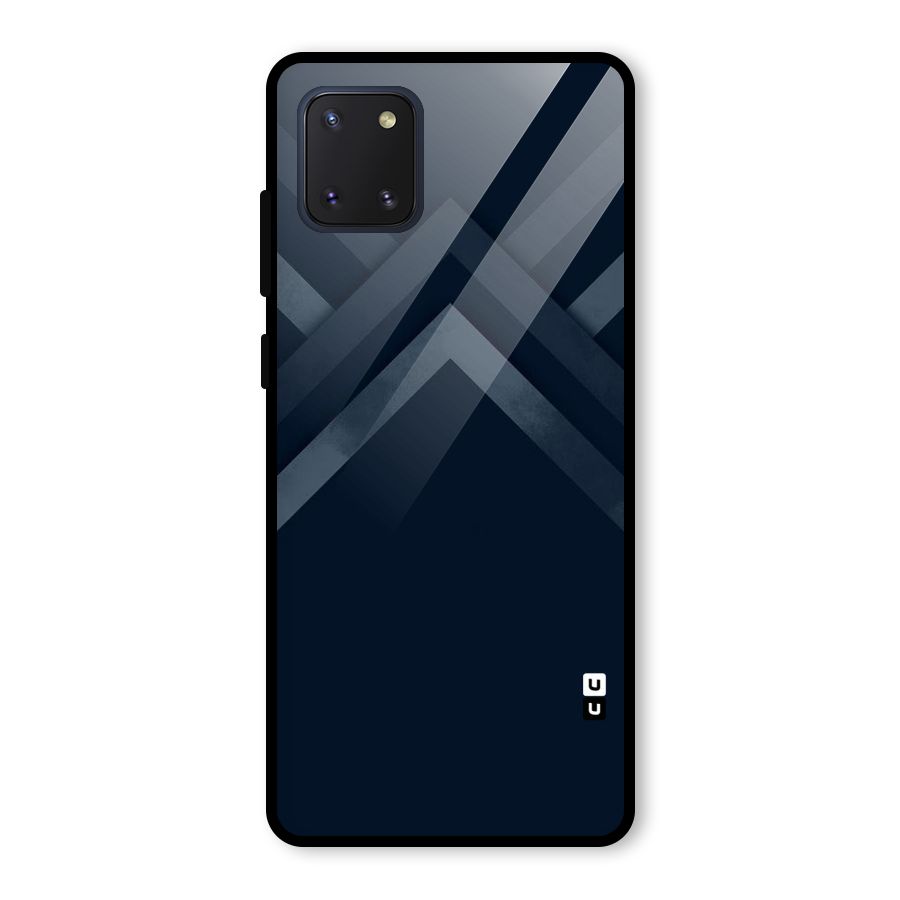 Navy Blue Arrow Glass Back Case for Galaxy Note 10 Lite