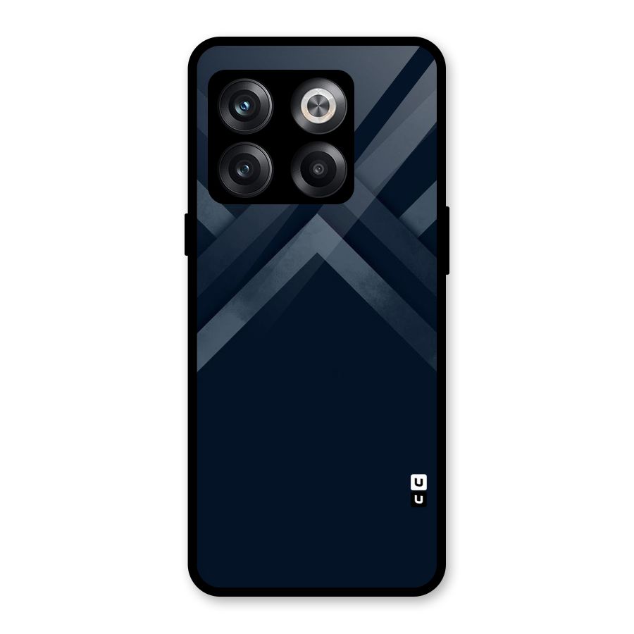 Navy Blue Arrow Glass Back Case for OnePlus 10T