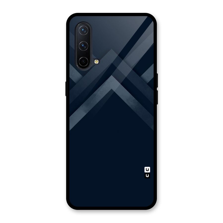 Navy Blue Arrow Glass Back Case for OnePlus Nord CE 5G