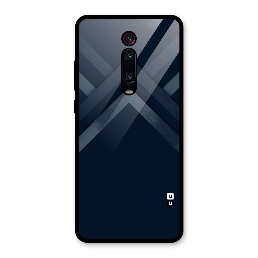 Navy Blue Arrow Glass Back Case for Redmi K20