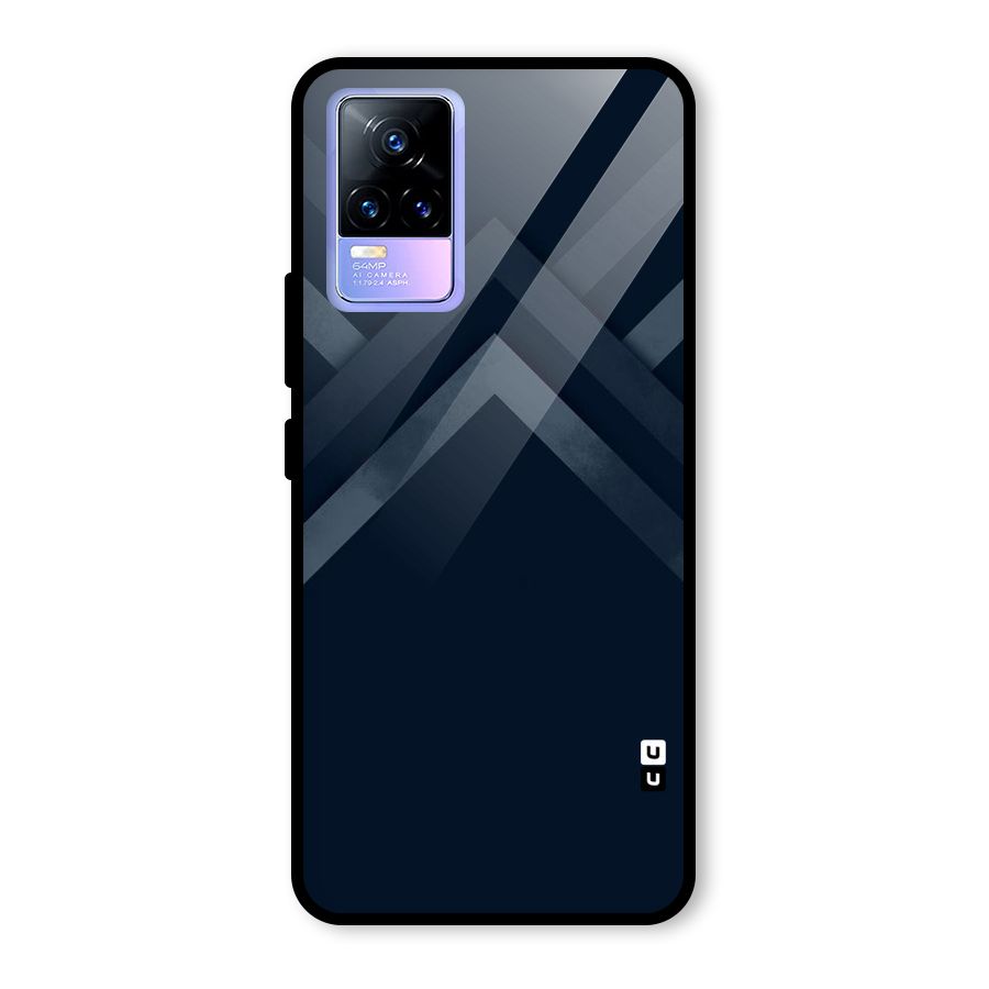 Navy Blue Arrow Glass Back Case for Vivo Y73