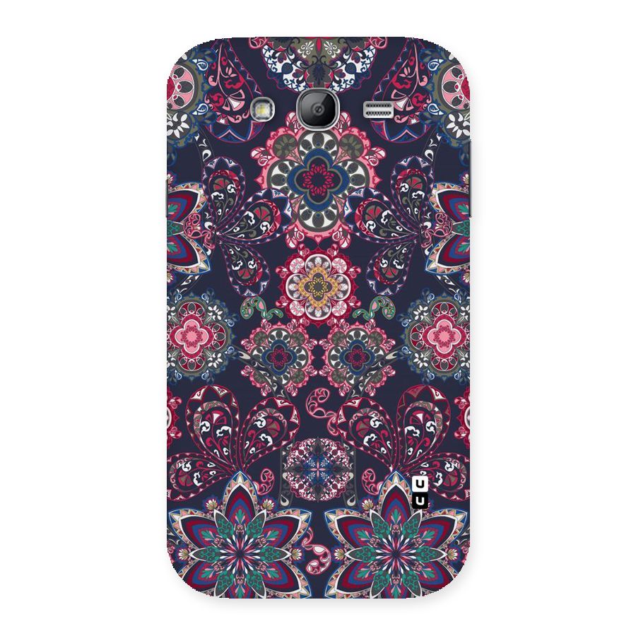 Navy Blue Bloom Pattern Back Case for Galaxy Grand