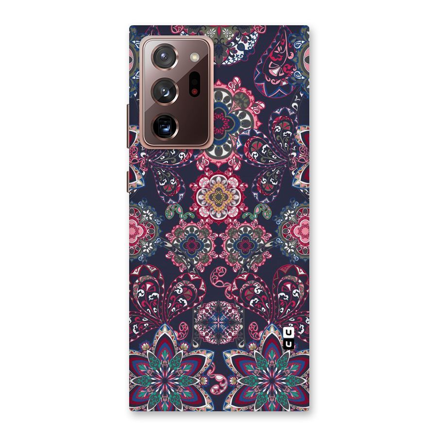 Navy Blue Bloom Pattern Back Case for Galaxy Note 20 Ultra