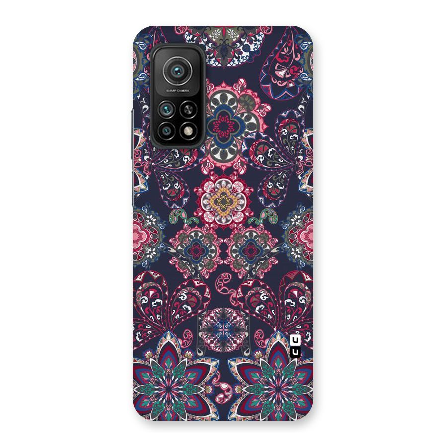 Navy Blue Bloom Pattern Back Case for Mi 10T Pro 5G