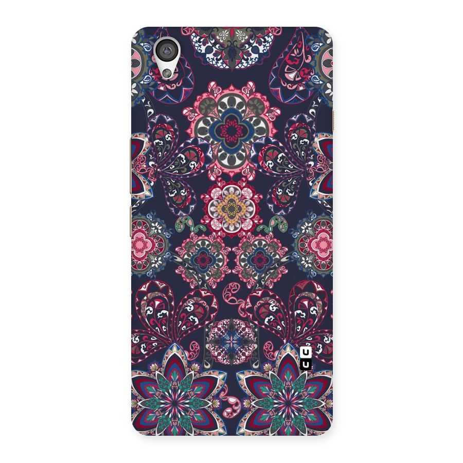 Navy Blue Bloom Pattern Back Case for OnePlus X