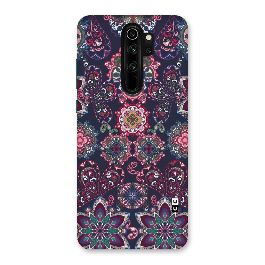 Navy Blue Bloom Pattern Back Case for Redmi Note 8 Pro
