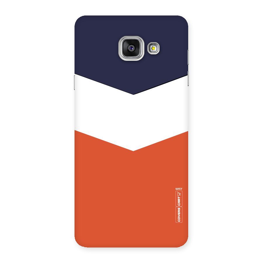 Navy Blue White Orange Arrow Back Case for Galaxy A7 2016