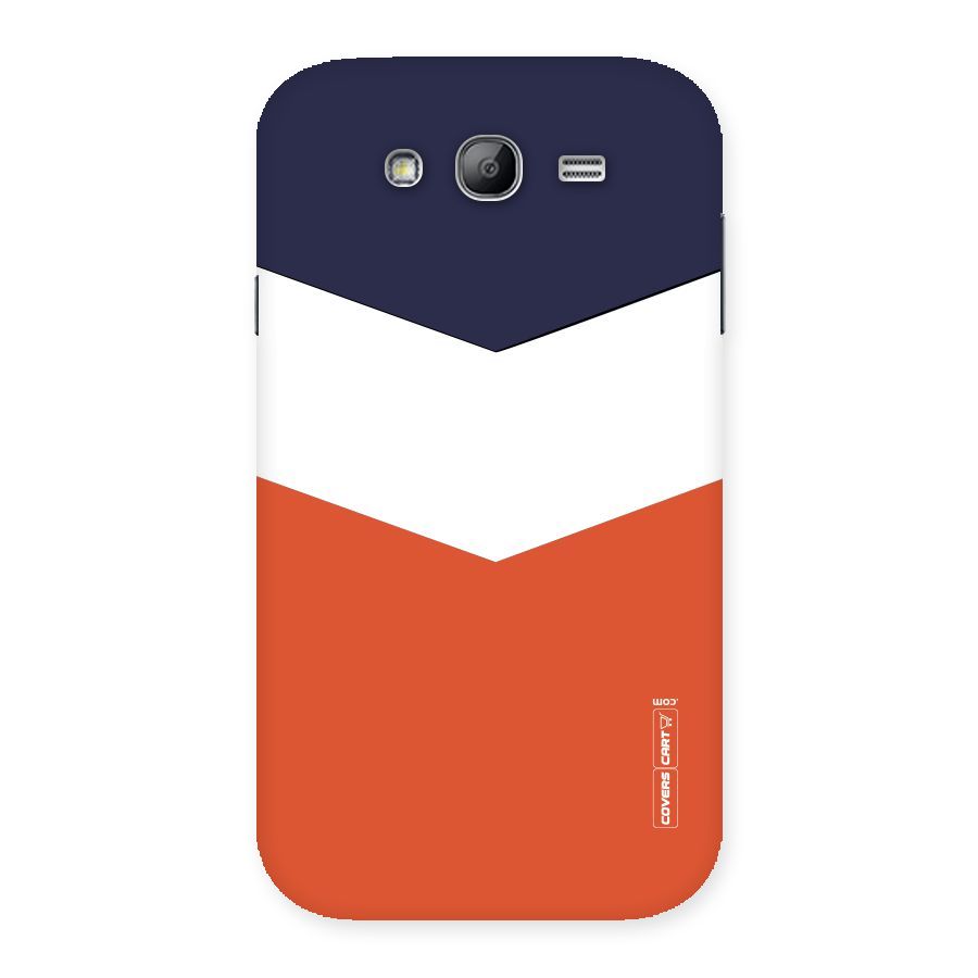 Navy Blue White Orange Arrow Back Case for Galaxy Grand