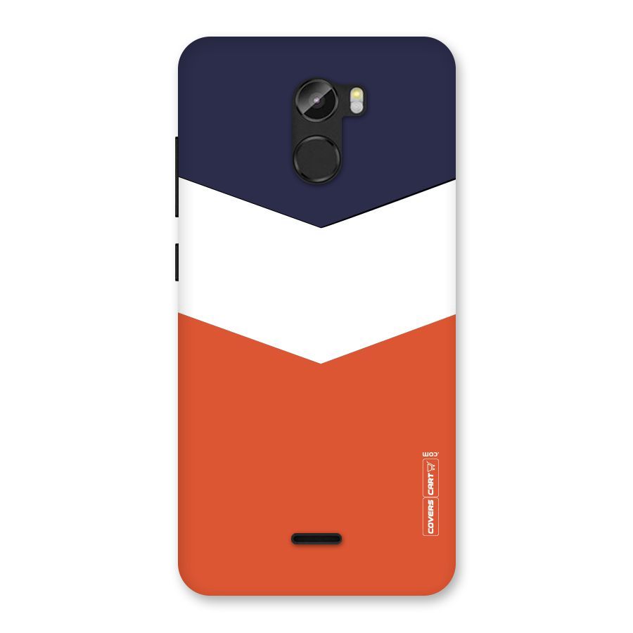 Navy Blue White Orange Arrow Back Case for Gionee X1