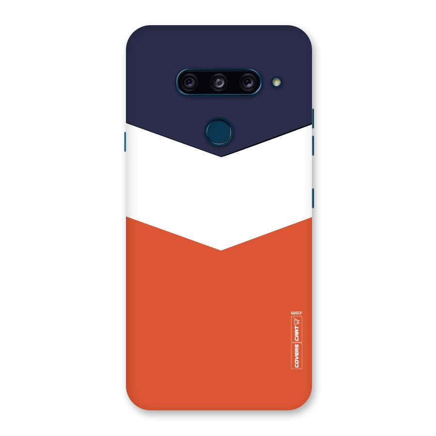 Navy Blue White Orange Arrow Back Case for LG  V40 ThinQ