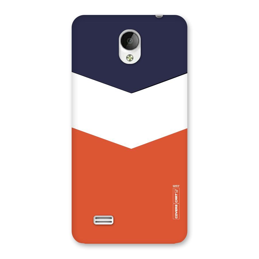 Navy Blue White Orange Arrow Back Case for Vivo Y21