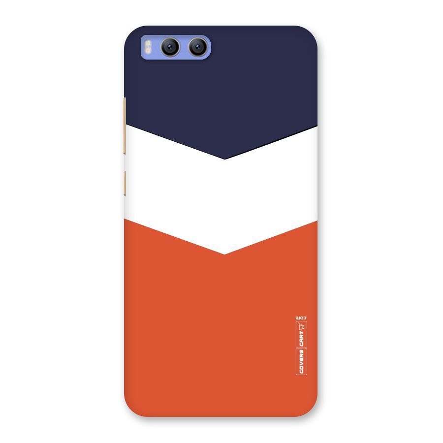 Navy Blue White Orange Arrow Back Case for Xiaomi Mi 6