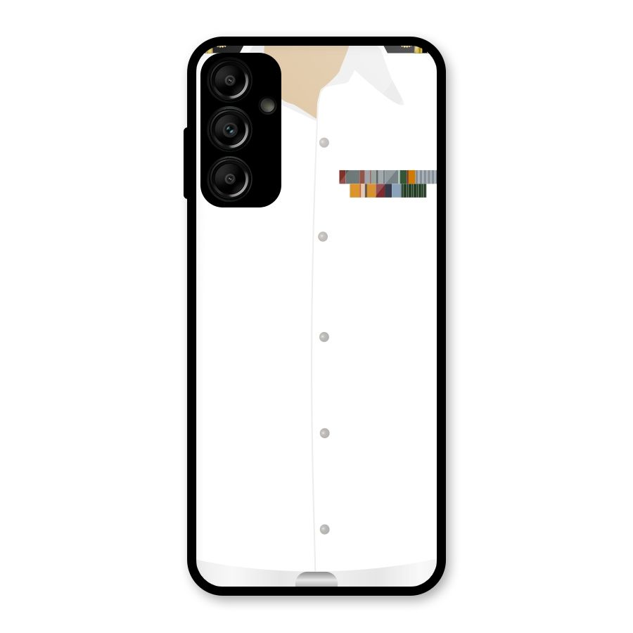 Navy Uniform Glass Back Case for Galaxy A14 5G