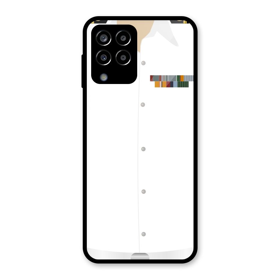 Navy Uniform Glass Back Case for Galaxy M33