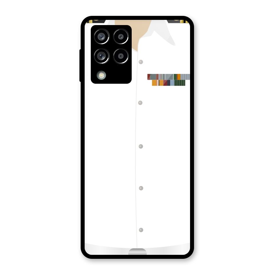 Navy Uniform Glass Back Case for Galaxy M53 5G