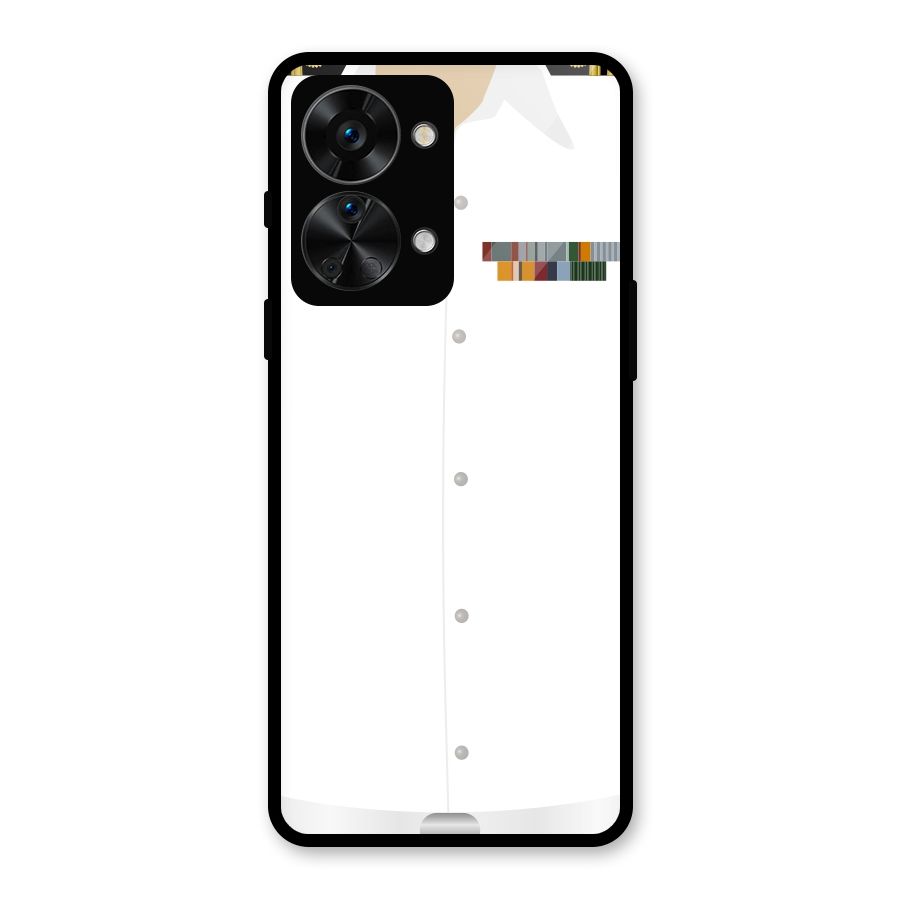 Navy Uniform Glass Back Case for OnePlus Nord 2T