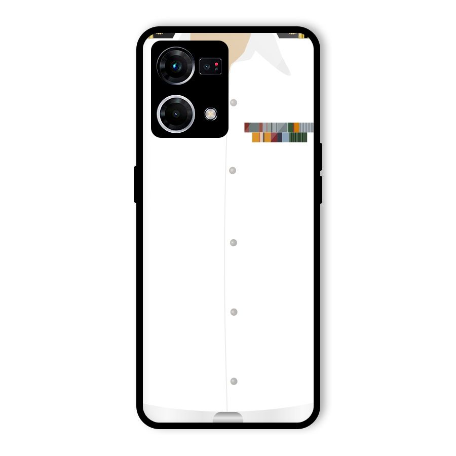 Navy Uniform Glass Back Case for Oppo F21s Pro 4G