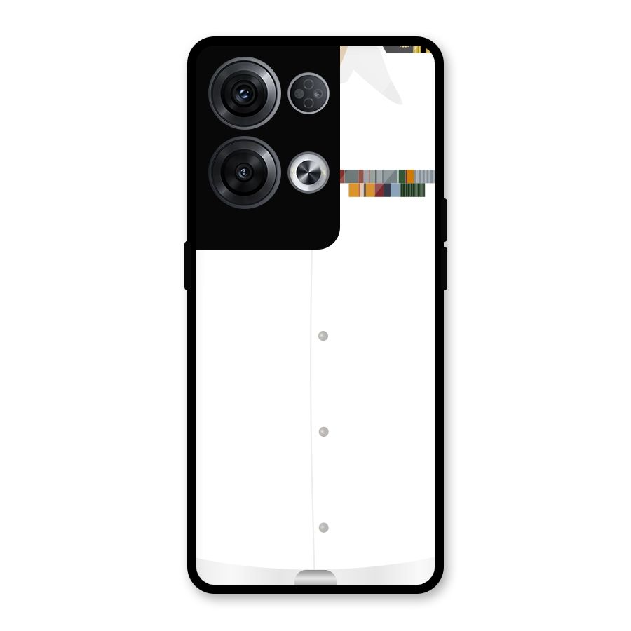 Navy Uniform Glass Back Case for Oppo Reno8 Pro 5G