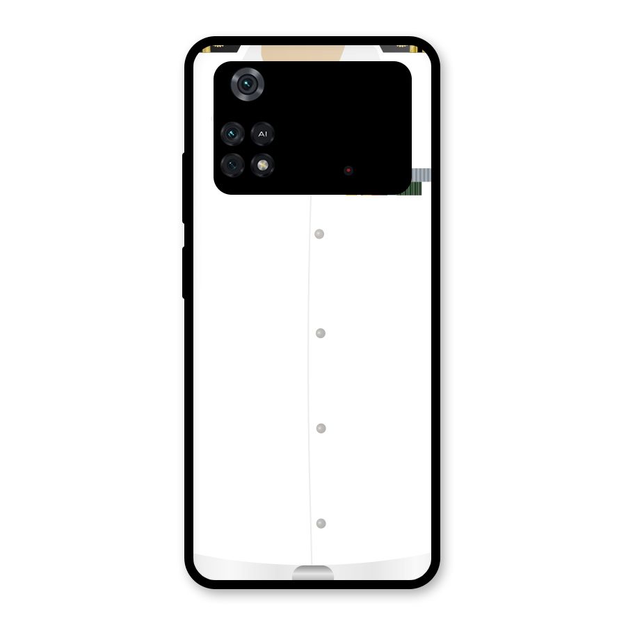Navy Uniform Glass Back Case for Poco M4 Pro 4G