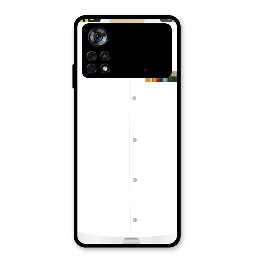 Navy Uniform Glass Back Case for Poco X4 Pro 5G