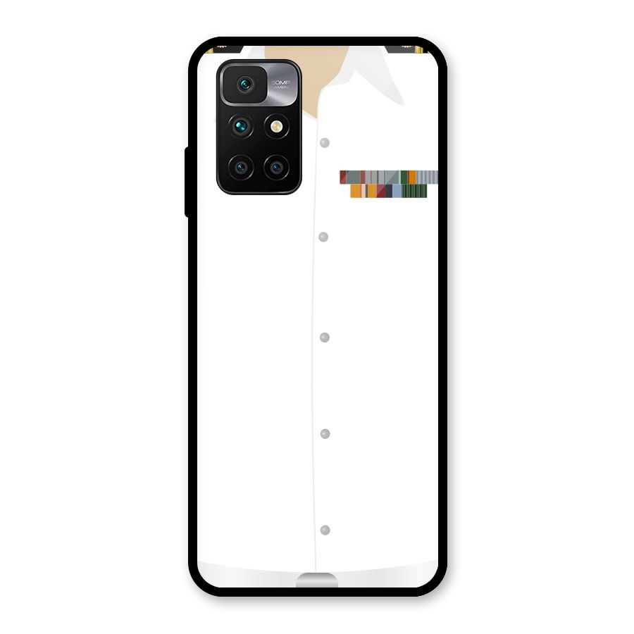 Navy Uniform Glass Back Case for Redmi 10 Prime