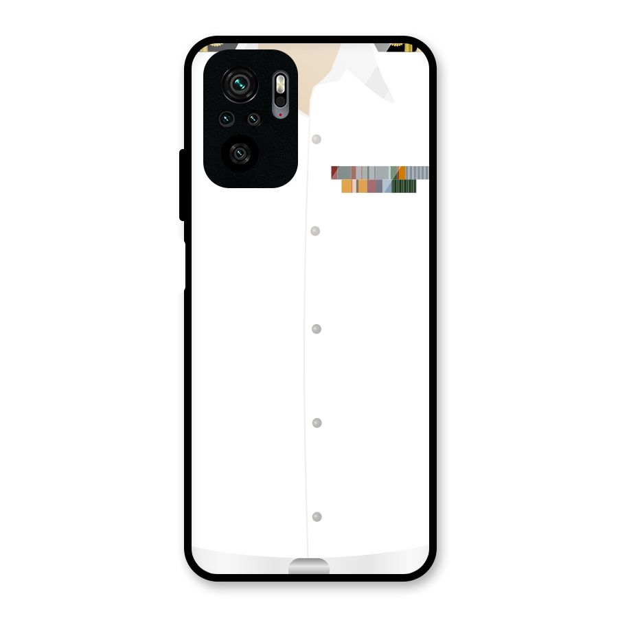 Navy Uniform Glass Back Case for Redmi Note 10S