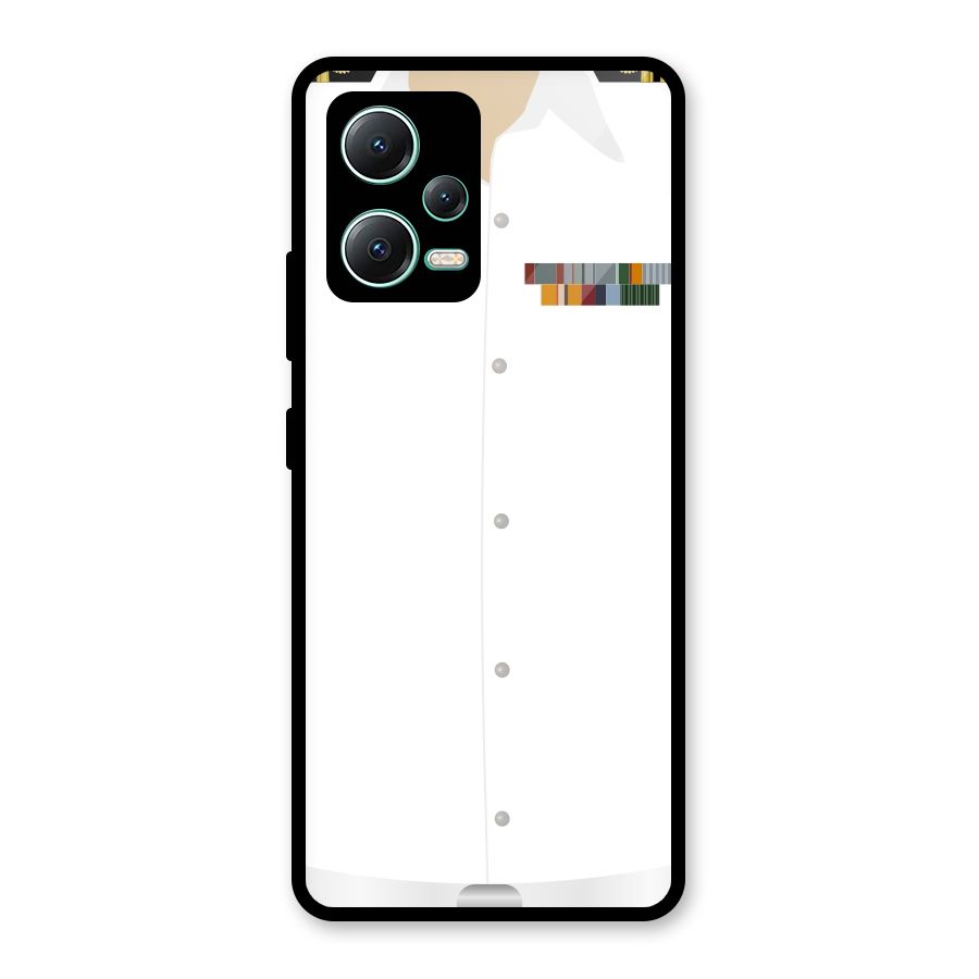 Navy Uniform Glass Back Case for Redmi Note 12 5G