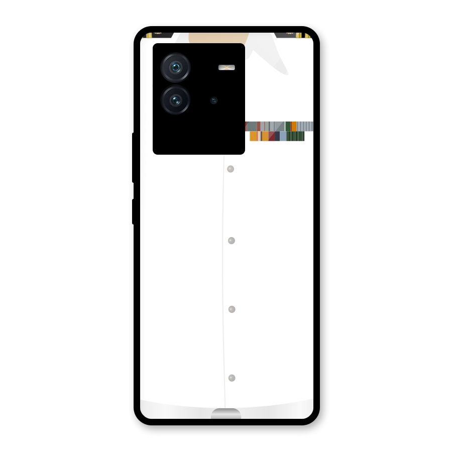Navy Uniform Glass Back Case for Vivo iQOO Neo 6 5G