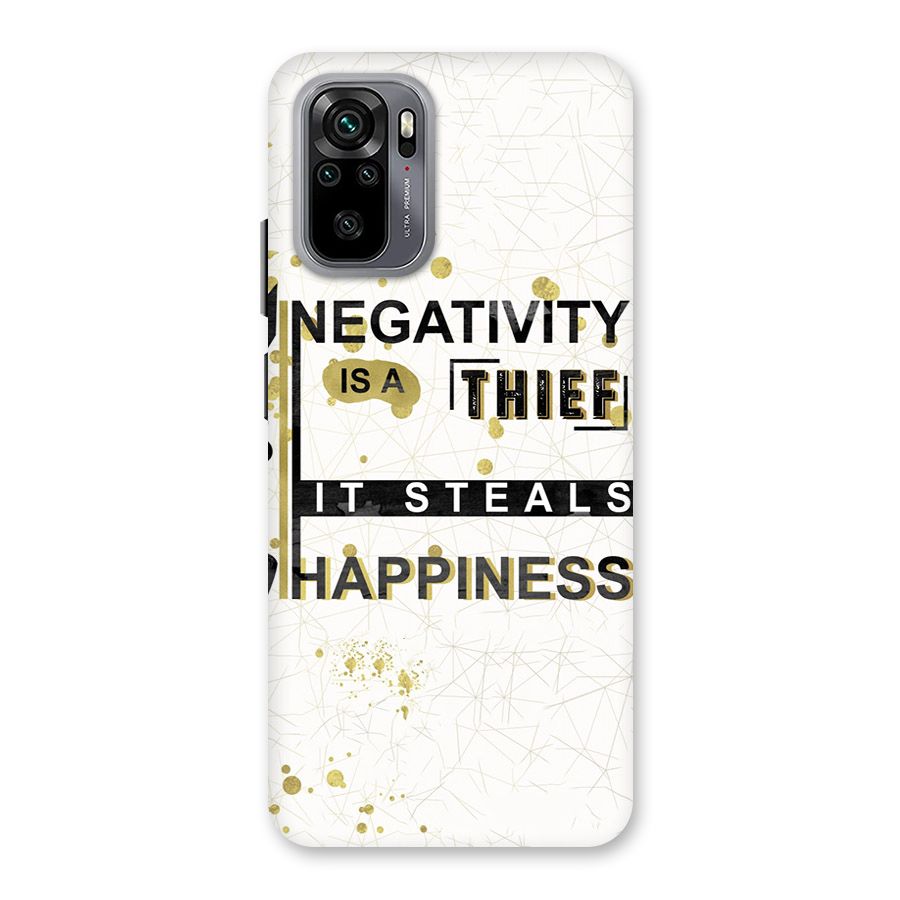 Negativity Thief Back Case for Redmi Note 10