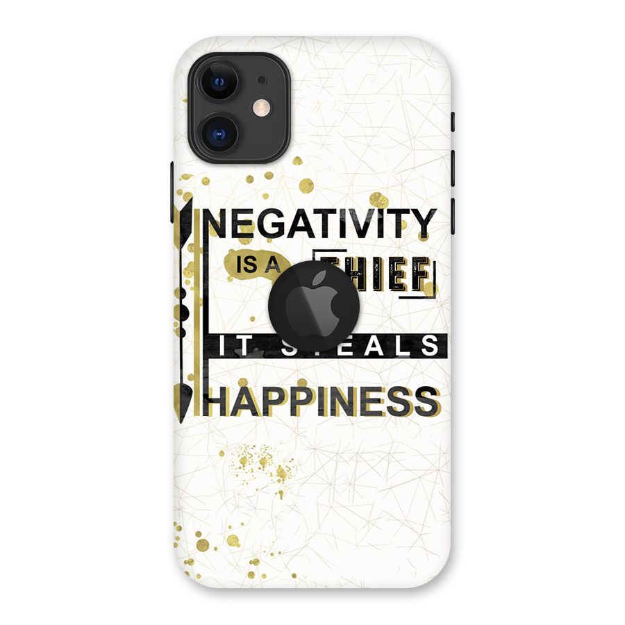 Negativity Thief Back Case for iPhone 11 Logo Cut