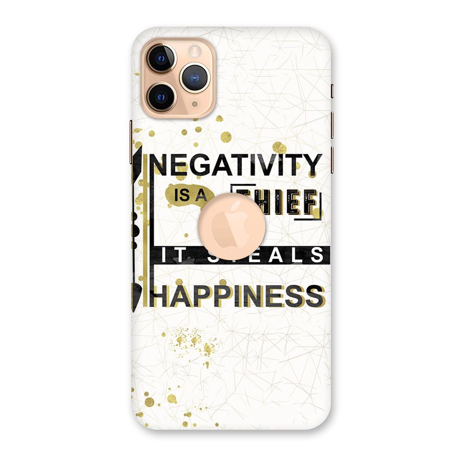 Negativity Thief Back Case for iPhone 11 Pro Max Logo Cut